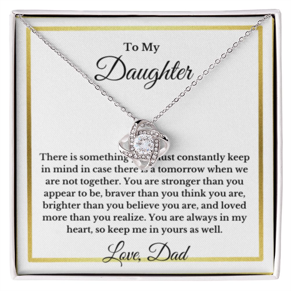 To My Daughter Necklace, Father Daughter Necklace, Father to Daughter Birthday Gift, Gifts to Daughter from Dad
