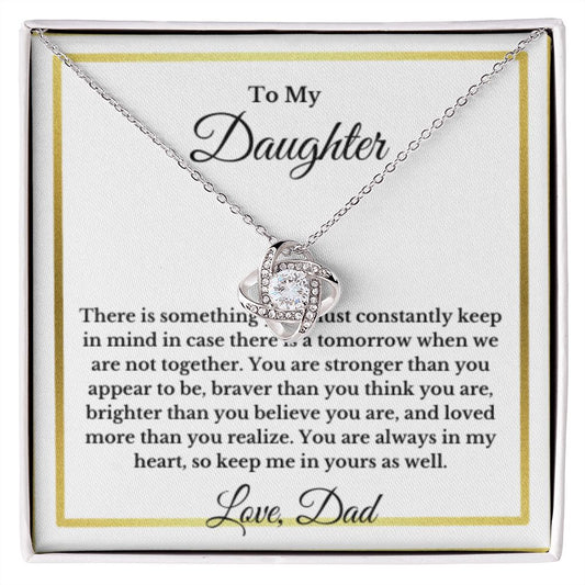To My Daughter Necklace, Father Daughter Necklace, Father to Daughter Birthday Gift, Gifts to Daughter from Dad