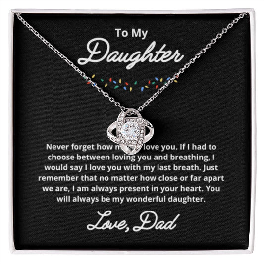 To My Daughter Necklace, Father Daughter Necklace, Father to Daughter Birthday Gift, Gifts to Daughter from Dad