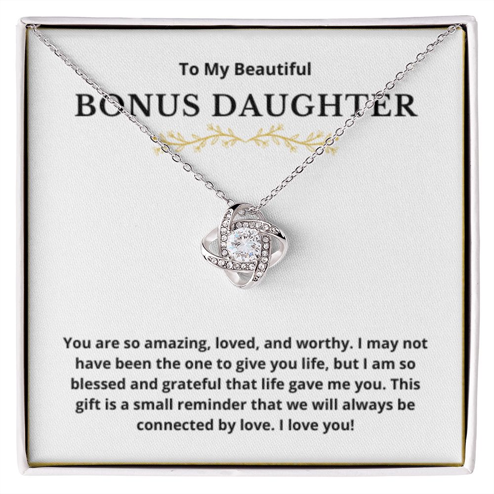 BONUS DAUGHTER gift for step daughter wedding gifts step daughter necklace gift to step daughter from bride groom stepmother BIRTHDAY gift