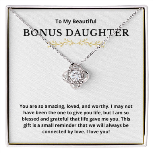 BONUS DAUGHTER gift for step daughter wedding gifts step daughter necklace gift to step daughter from bride groom stepmother BIRTHDAY gift