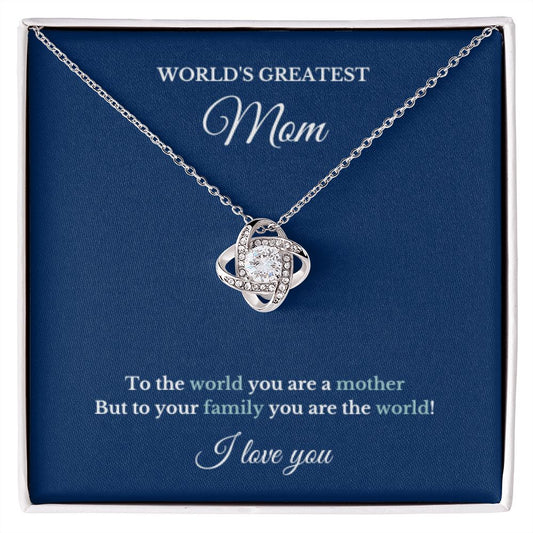 Mother's Day Necklace, Christmas Mom Necklace Gift, Message Card Jewelry, Minimalist Jewelry, For Mom, From Daughter, From Son