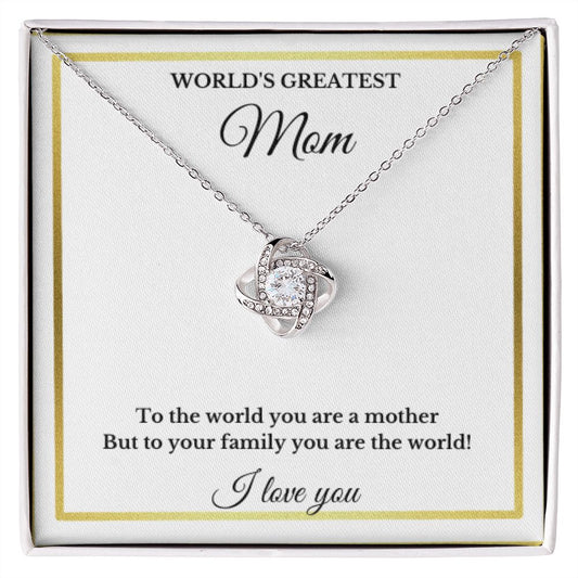 Mother's Day Necklace, Christmas Mom Necklace Gift, Message Card Jewelry, Minimalist Jewelry, For Mom, From Daughter, From Son