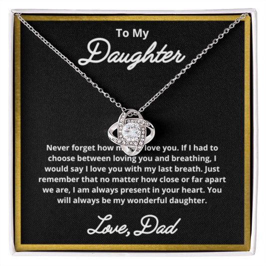To My Daughter Necklace, Father Daughter Necklace, Father to Daughter Birthday Gift, Gifts to Daughter from Dad