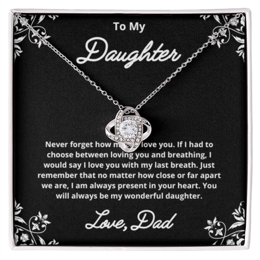 To My Daughter Necklace, Father Daughter Necklace, Father to Daughter Birthday Gift, Gifts to Daughter from Dad