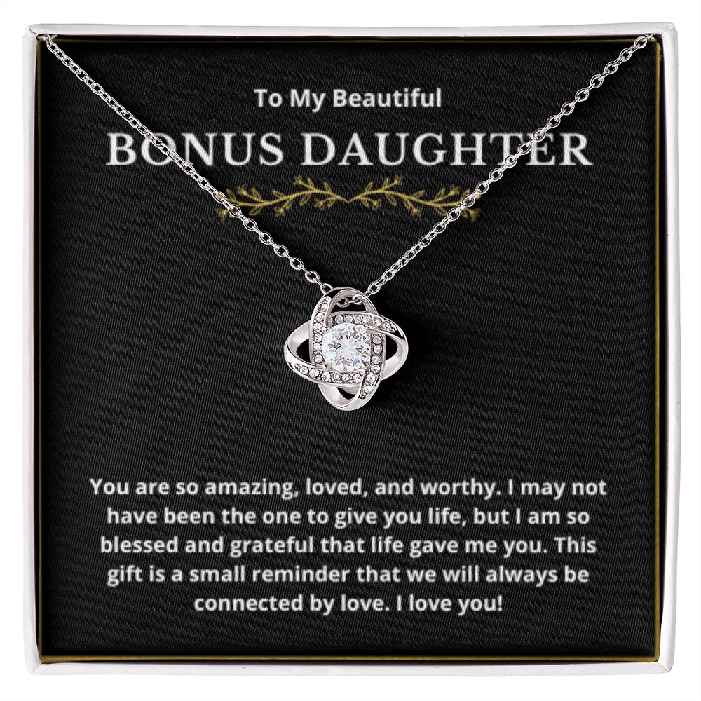 BONUS DAUGHTER gift for step daughter wedding gifts step daughter necklace gift to step daughter from bride groom stepmother BIRTHDAY gift