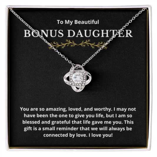 BONUS DAUGHTER gift for step daughter wedding gifts step daughter necklace gift to step daughter from bride groom stepmother BIRTHDAY gift