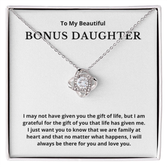 BONUS DAUGHTER gift for step daughter wedding gifts step daughter necklace gift to step daughter from bride groom stepmother BIRTHDAY gift