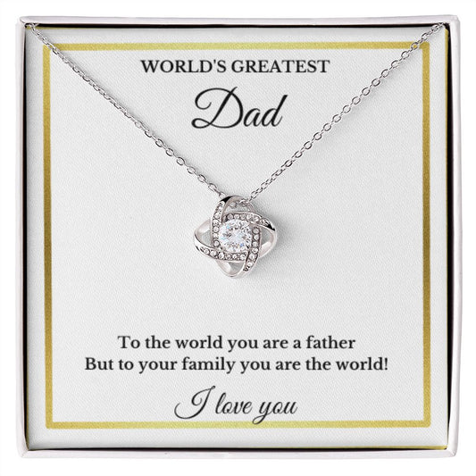 Father's Day Necklace, Christmas Dad Necklace Gift, Message Card Jewelry, Minimalist Jewelry, For Dad, From Daughter, From Son