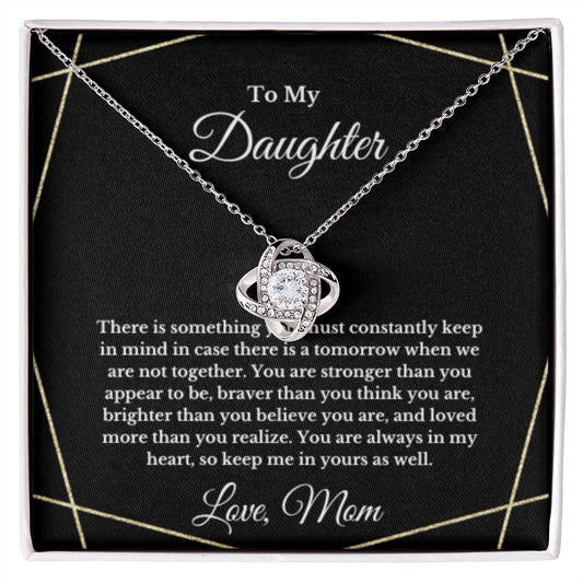 To My Daughter Necklace, Mom Daughter Necklace, Mother to Daughter Birthday Gift, Gifts to Daughter from Mom, Message Card Necklace, Minimalist Jewelry
