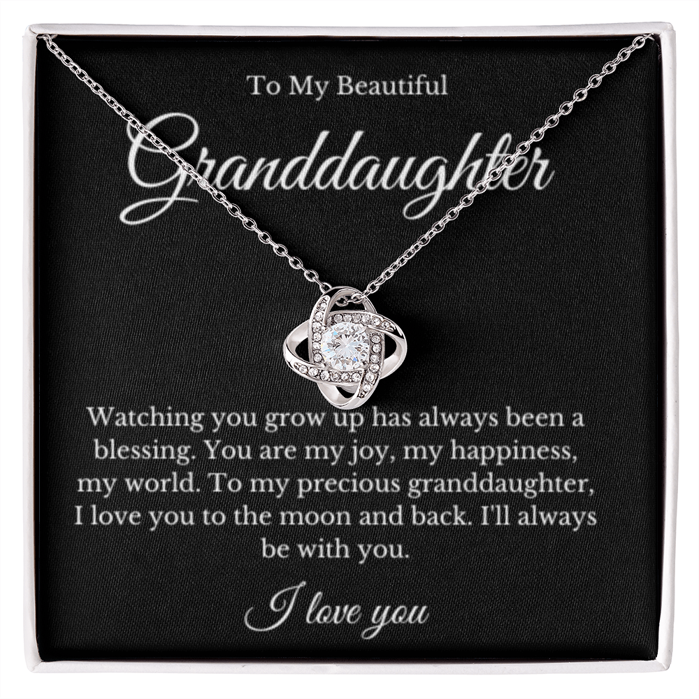 Grandparent Granddaughter Necklace, Grandparent Gift, Daughter Gift, Jewelry for Granddaughter, Message Card Necklace, Christmas Gift