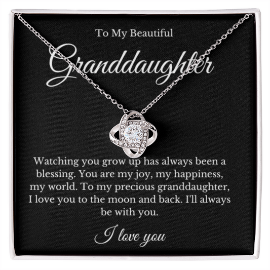 Grandparent Granddaughter Necklace, Grandparent Gift, Daughter Gift, Jewelry for Granddaughter, Message Card Necklace, Christmas Gift