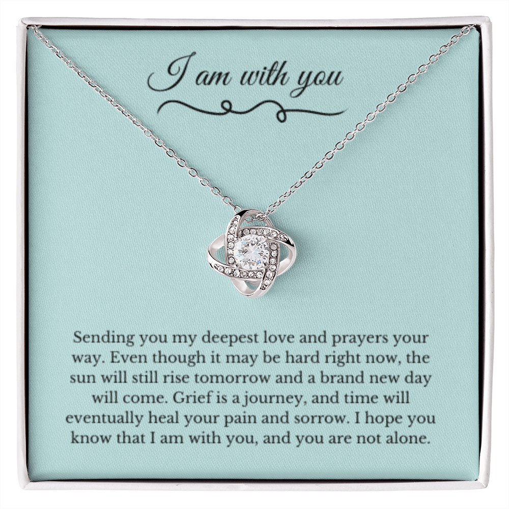 Love Knot, Dealing with Loss Gift, I am with you, Grief, Thinking of you, Bereavement Jewelry, Sympathy, Loss of Loved One Necklace, Sympathy Necklace