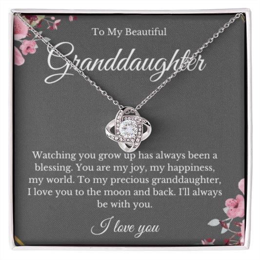 Grandparent Granddaughter Necklace, Grandparent Gift, Daughter Gift, Jewelry for Granddaughter, Message Card Necklace, Christmas Gift