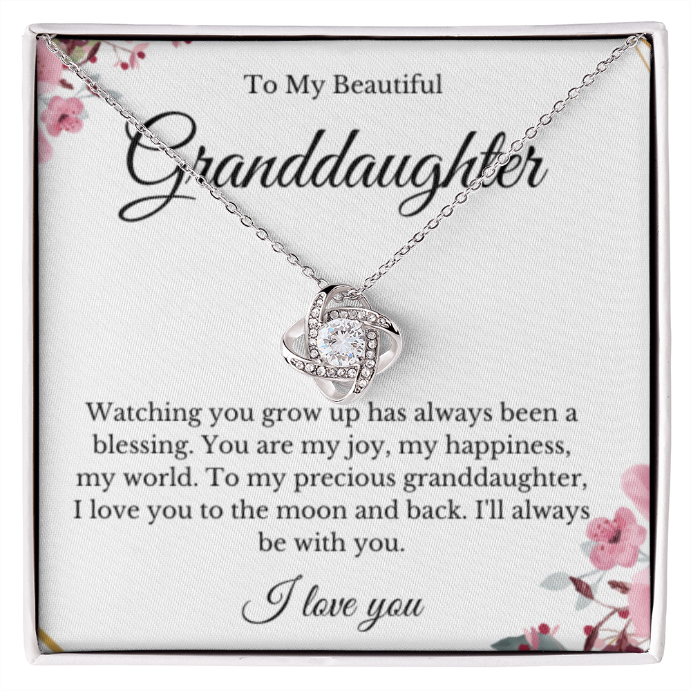 Grandparent Granddaughter Necklace, Grandparent Gift, Daughter Gift, Jewelry for Granddaughter, Message Card Necklace, Christmas Gift