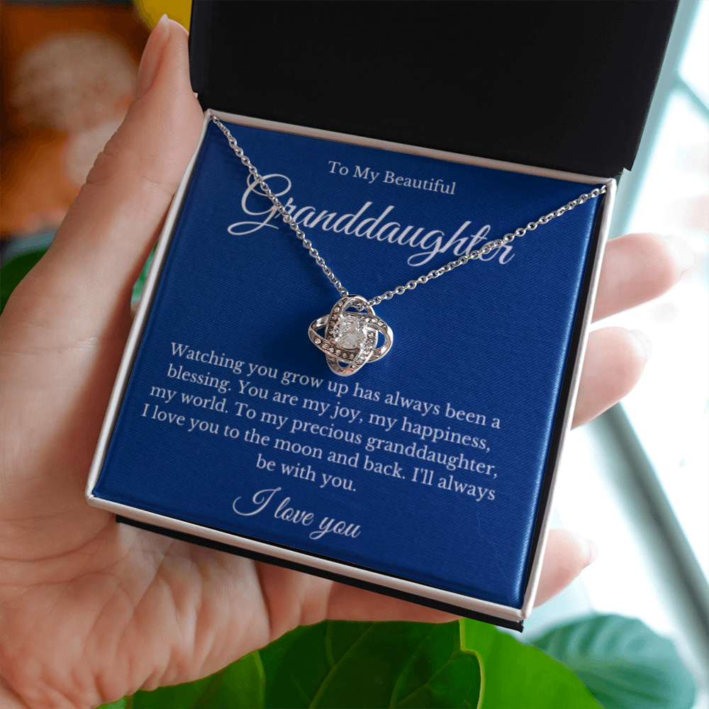 Grandparent Granddaughter Necklace, Grandparent Gift, Daughter Gift, Jewelry for Granddaughter, Message Card Necklace, Christmas Gift