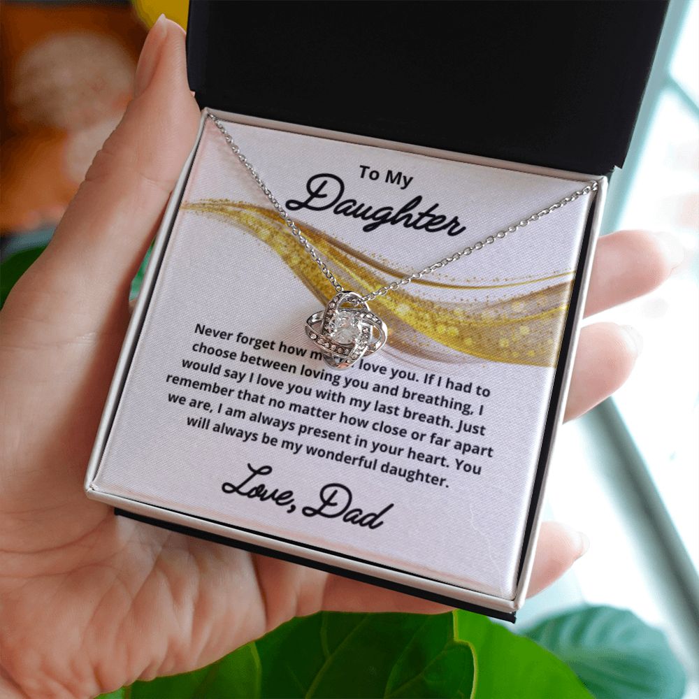 To My Daughter Necklace, Father Daughter Necklace, Father to Daughter Birthday Gift, Gifts to Daughter from Dad