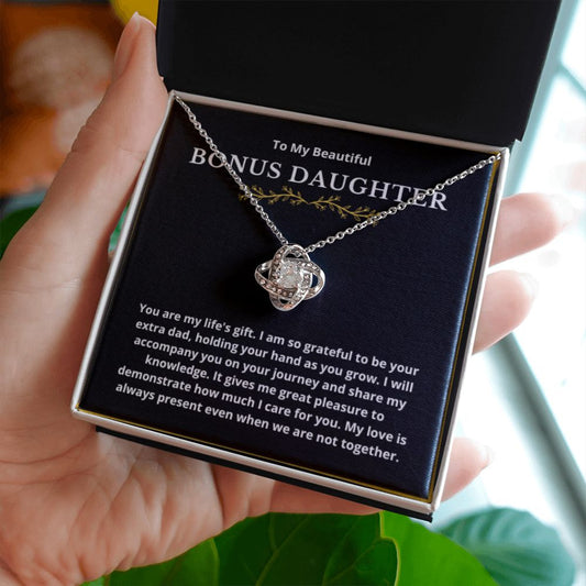 BONUS DAUGHTER gift for step daughter wedding gifts step daughter necklace gift to step daughter from bride groom stepmother BIRTHDAY gift