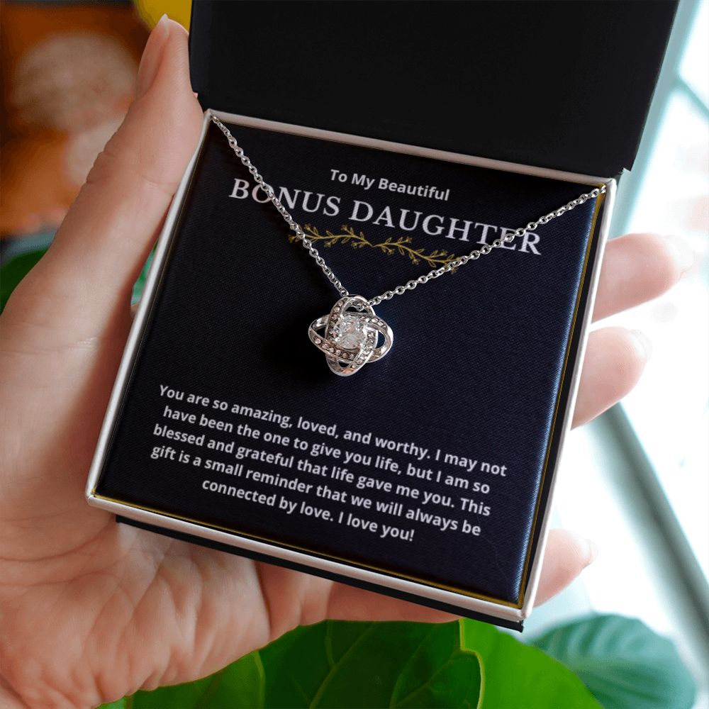 BONUS DAUGHTER gift for step daughter wedding gifts step daughter necklace gift to step daughter from bride groom stepmother BIRTHDAY gift