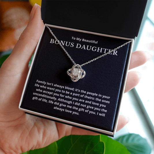 BONUS DAUGHTER gift for step daughter wedding gifts step daughter necklace gift to step daughter from bride groom stepmother BIRTHDAY gift