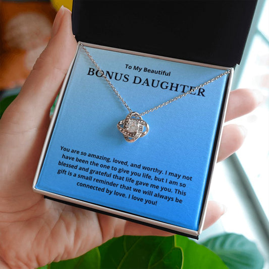 BONUS DAUGHTER gift for step daughter wedding gifts step daughter necklace gift to step daughter from bride groom stepmother BIRTHDAY gift