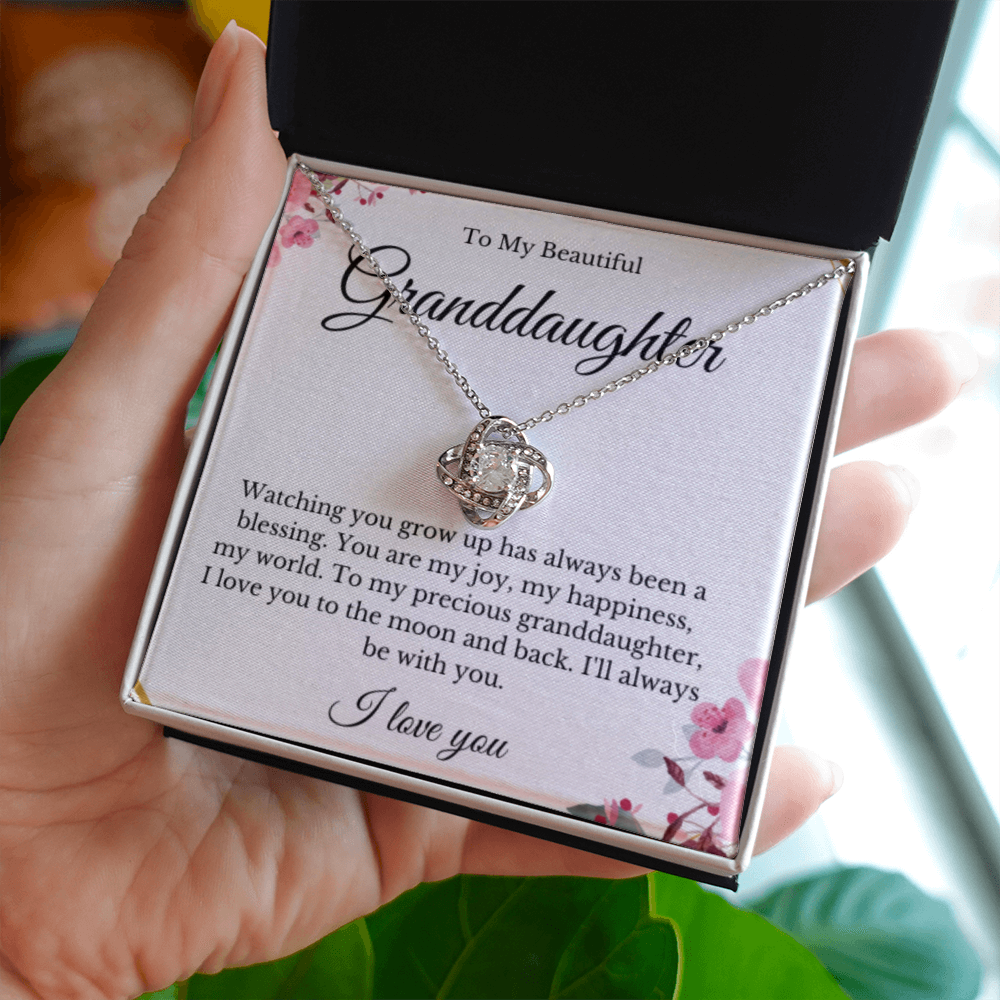 Grandparent Granddaughter Necklace, Grandparent Gift, Daughter Gift, Jewelry for Granddaughter, Message Card Necklace, Christmas Gift