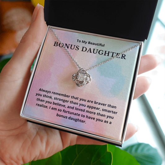 BONUS DAUGHTER gift for step daughter wedding gifts step daughter necklace gift to step daughter from bride groom stepmother BIRTHDAY gift