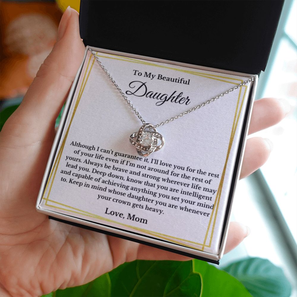 To My Daughter Necklace, Mom Daughter Necklace, Mother to Daughter Birthday Gift, Gifts to Daughter from Mom, Message Card Necklace, Minimalist Jewelry