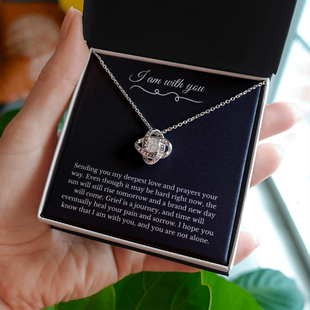 Love Knot,Dealing with Loss Gift, I am with you, Grief, Thinking of you, Bereavement Jewelry, Sympathy, Loss of Loved One Necklace, Sympathy Necklace