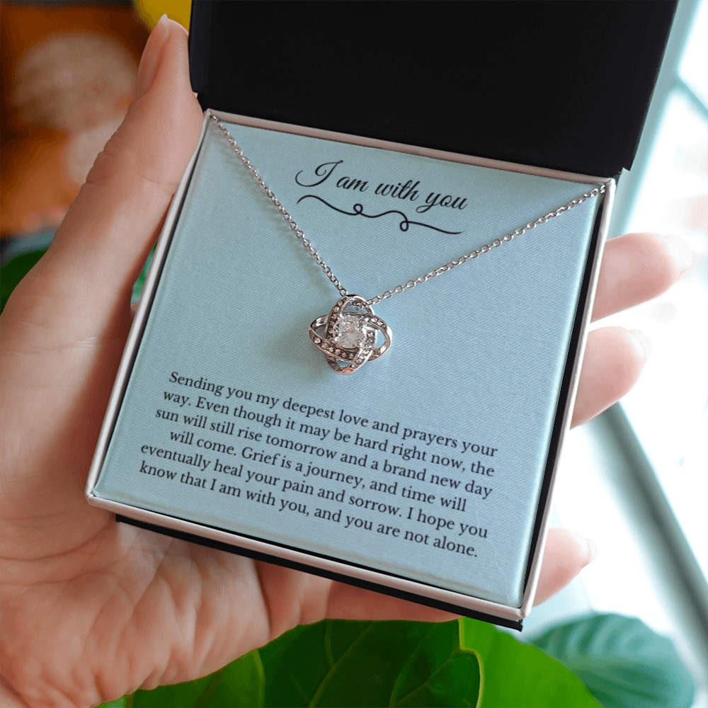 Love Knot, Dealing with Loss Gift, I am with you, Grief, Thinking of you, Bereavement Jewelry, Sympathy, Loss of Loved One Necklace, Sympathy Necklace