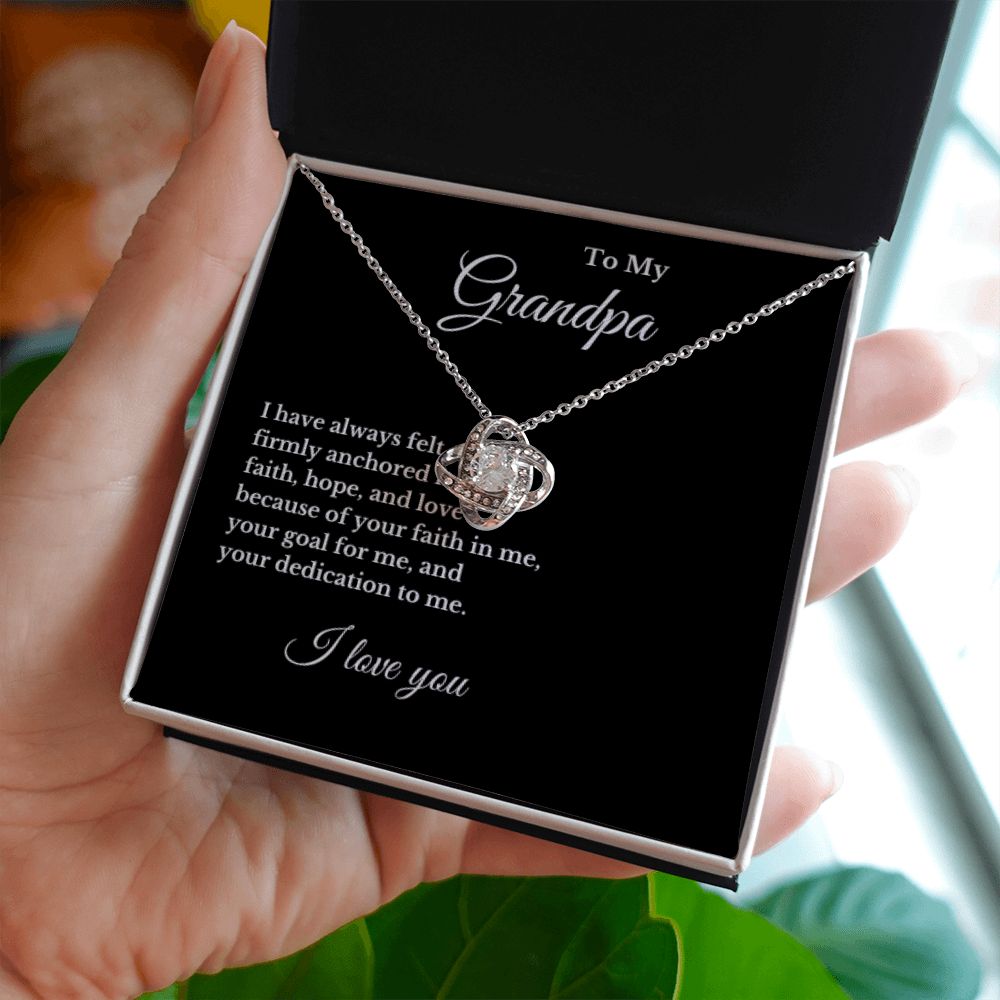 To Grandpa Necklace, For Grandfather Gift, Grandpa Birthday Gift, From Grandchild, From Granddaughter Grandson, Message Card Jewelry