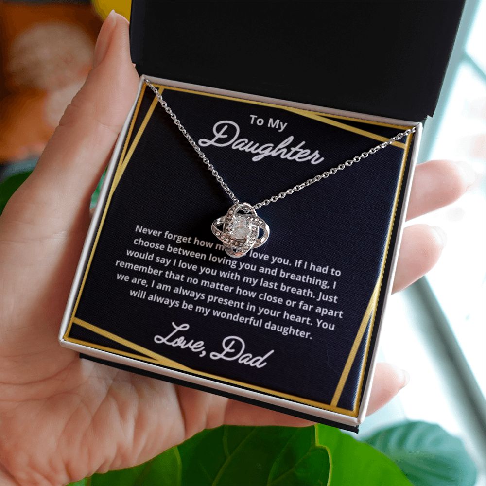 To My Daughter Necklace, Father Daughter Necklace, Father to Daughter Birthday Gift, Gifts to Daughter from Dad