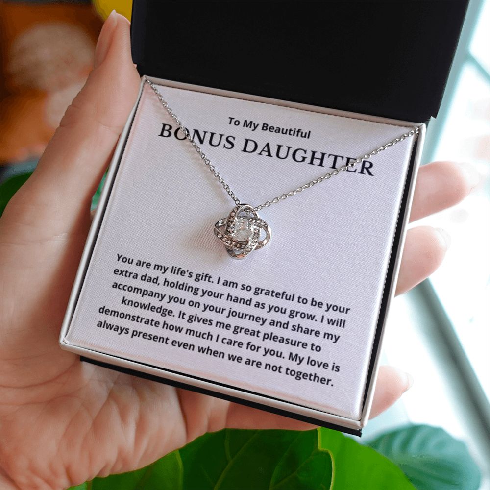 BONUS DAUGHTER gift for step daughter wedding gifts step daughter necklace gift to step daughter from bride groom stepmother BIRTHDAY gift