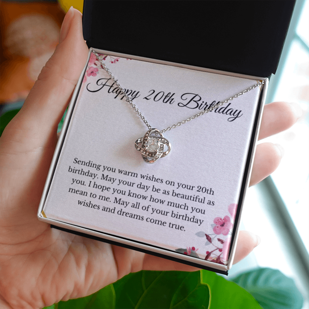 Love Knot, 20th Birthday Necklace Gift