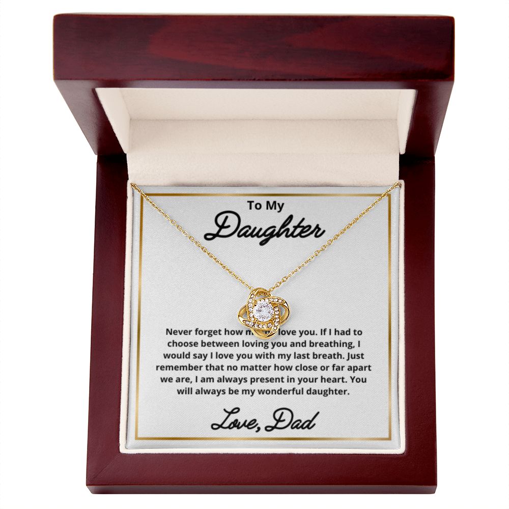 To My Daughter Necklace, Father Daughter Necklace, Father to Daughter Birthday Gift, Gifts to Daughter from Dad