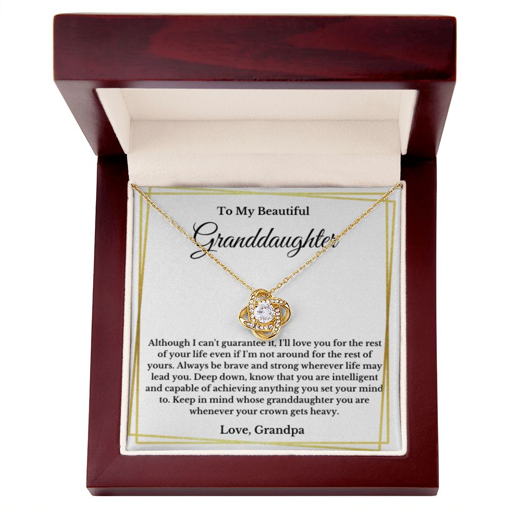 To My Beautiful Granddaughter Necklace, Granddaughter Gift from Grandpa, Birthday Graduation Gift, Christmas Gift for Her