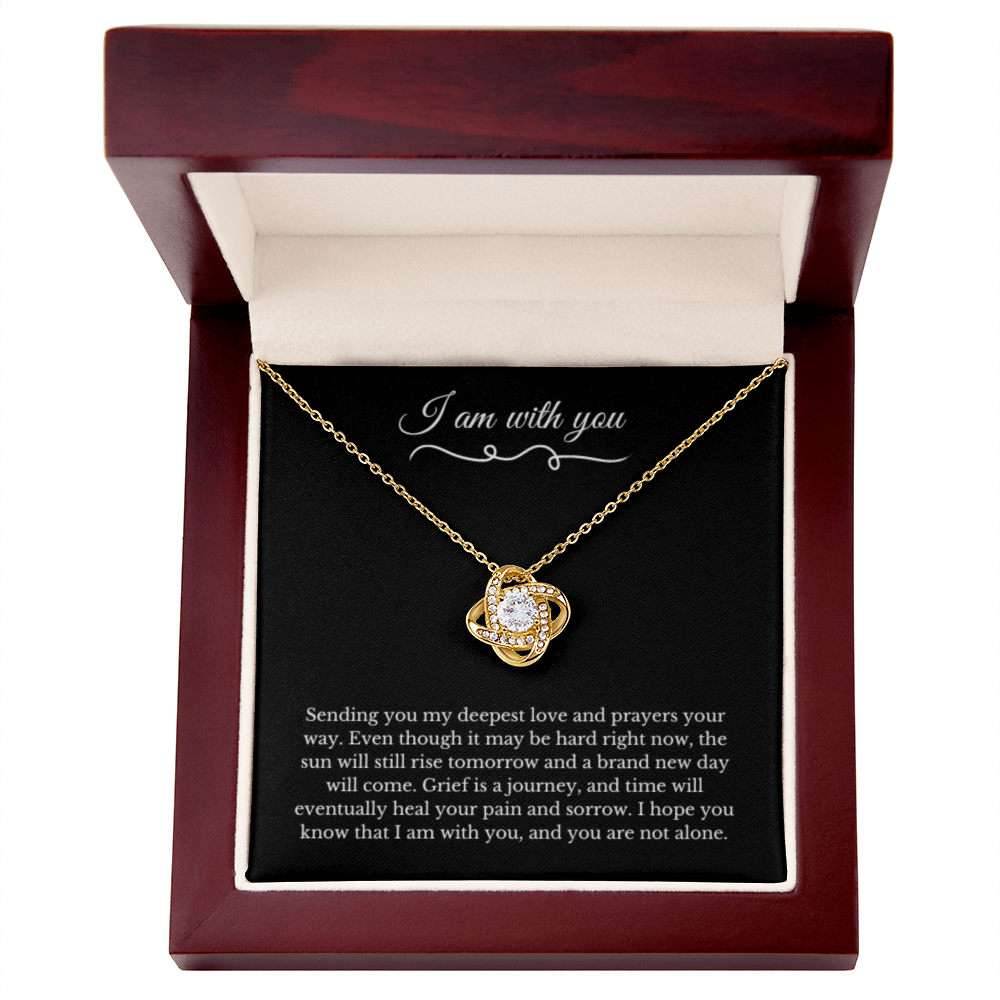 Love Knot,Dealing with Loss Gift, I am with you, Grief, Thinking of you, Bereavement Jewelry, Sympathy, Loss of Loved One Necklace, Sympathy Necklace