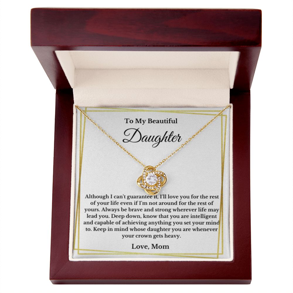 To My Daughter Necklace, Mom Daughter Necklace, Mother to Daughter Birthday Gift, Gifts to Daughter from Mom, Message Card Necklace, Minimalist Jewelry