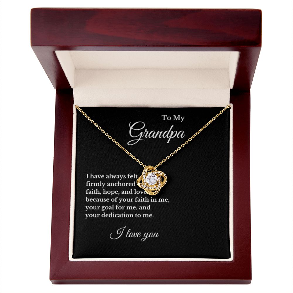 To Grandpa Necklace, For Grandfather Gift, Grandpa Birthday Gift, From Grandchild, From Granddaughter Grandson, Message Card Jewelry