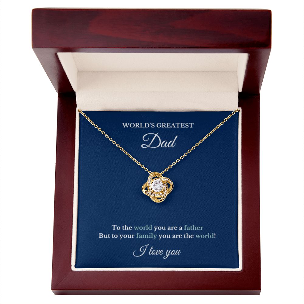 To World's Greatest Dad Necklace, Father's Day, To Dad Necklace, Christmas Necklace Gift, Message Card Jewelry, Minimalist Jewelry, From Daughter From Son