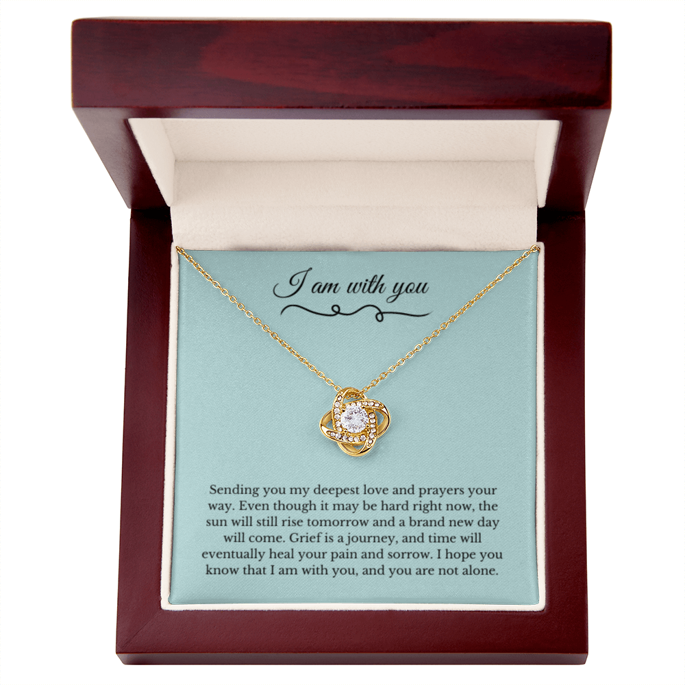 Love Knot, Dealing with Loss Gift, I am with you, Grief, Thinking of you, Bereavement Jewelry, Sympathy, Loss of Loved One Necklace, Sympathy Necklace