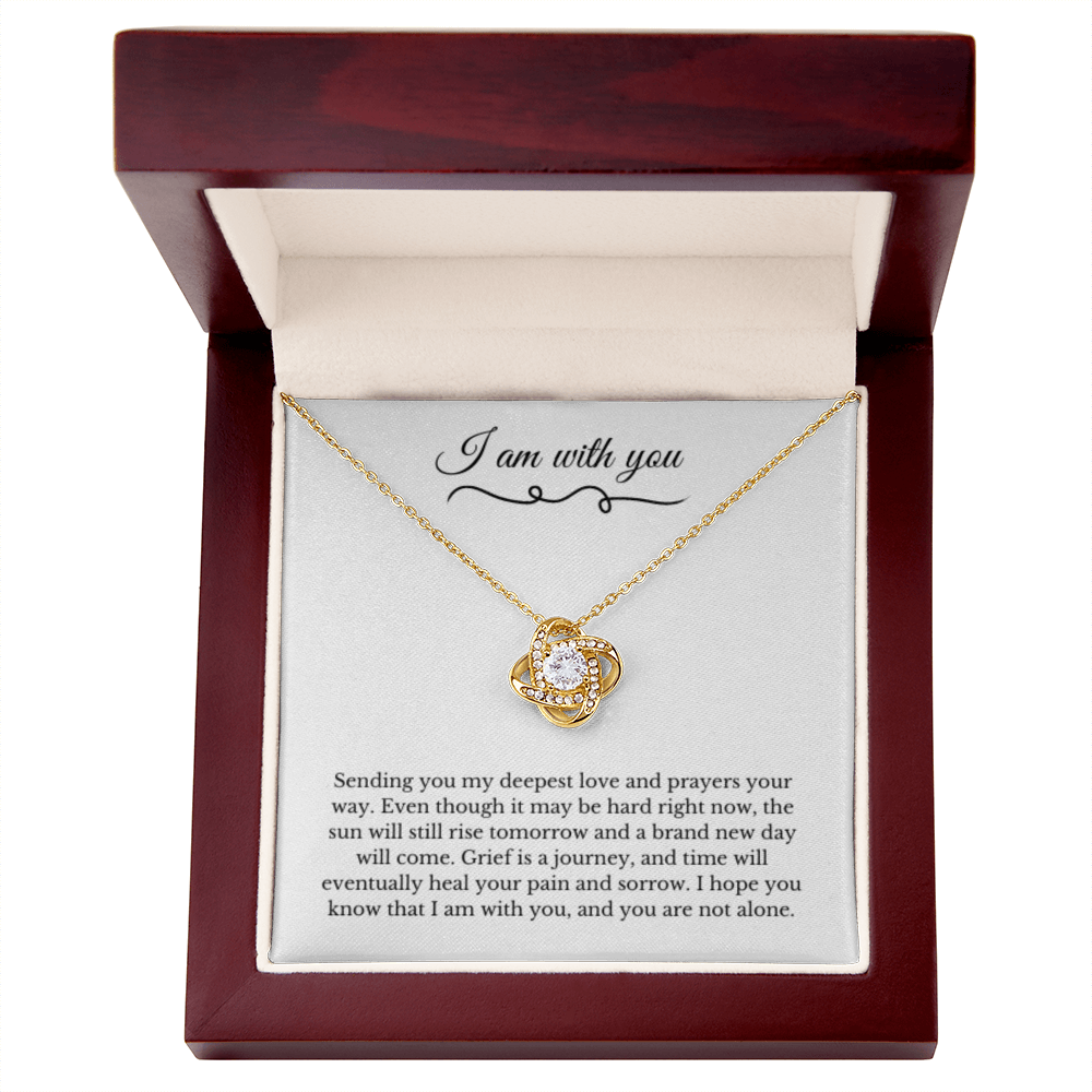 Love Knot, Dealing with Loss Gift, I am with you, Grief, Thinking of you, Bereavement Jewelry, Sympathy, Loss of Loved One Necklace, Sympathy Necklace
