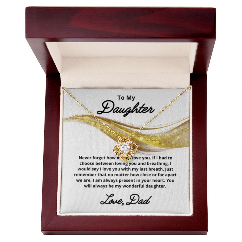 To My Daughter Necklace, Father Daughter Necklace, Father to Daughter Birthday Gift, Gifts to Daughter from Dad