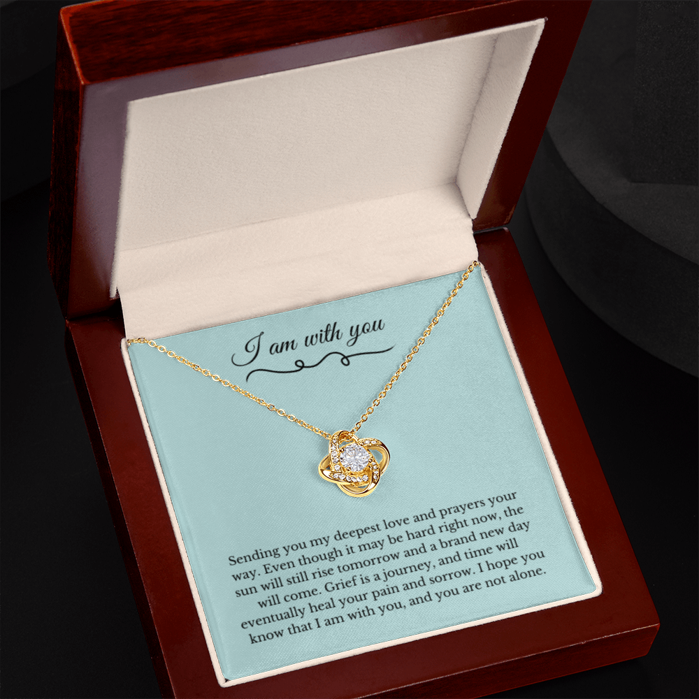 Love Knot, Dealing with Loss Gift, I am with you, Grief, Thinking of you, Bereavement Jewelry, Sympathy, Loss of Loved One Necklace, Sympathy Necklace