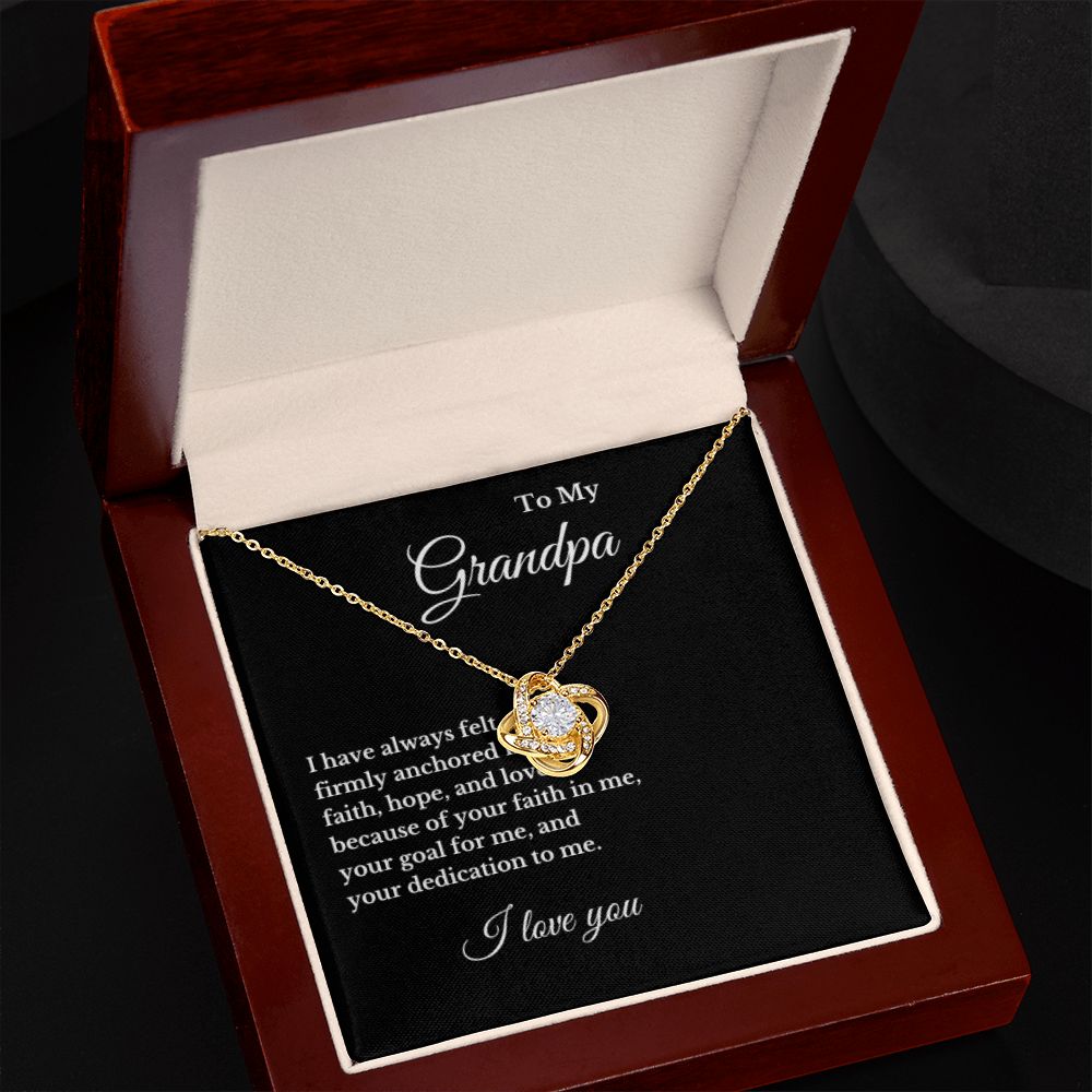 To Grandpa Necklace, For Grandfather Gift, Grandpa Birthday Gift, From Grandchild, From Granddaughter Grandson, Message Card Jewelry