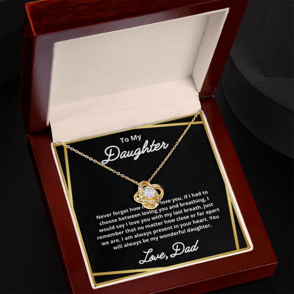 To My Daughter Necklace, Father Daughter Necklace, Father to Daughter Birthday Gift, Gifts to Daughter from Dad