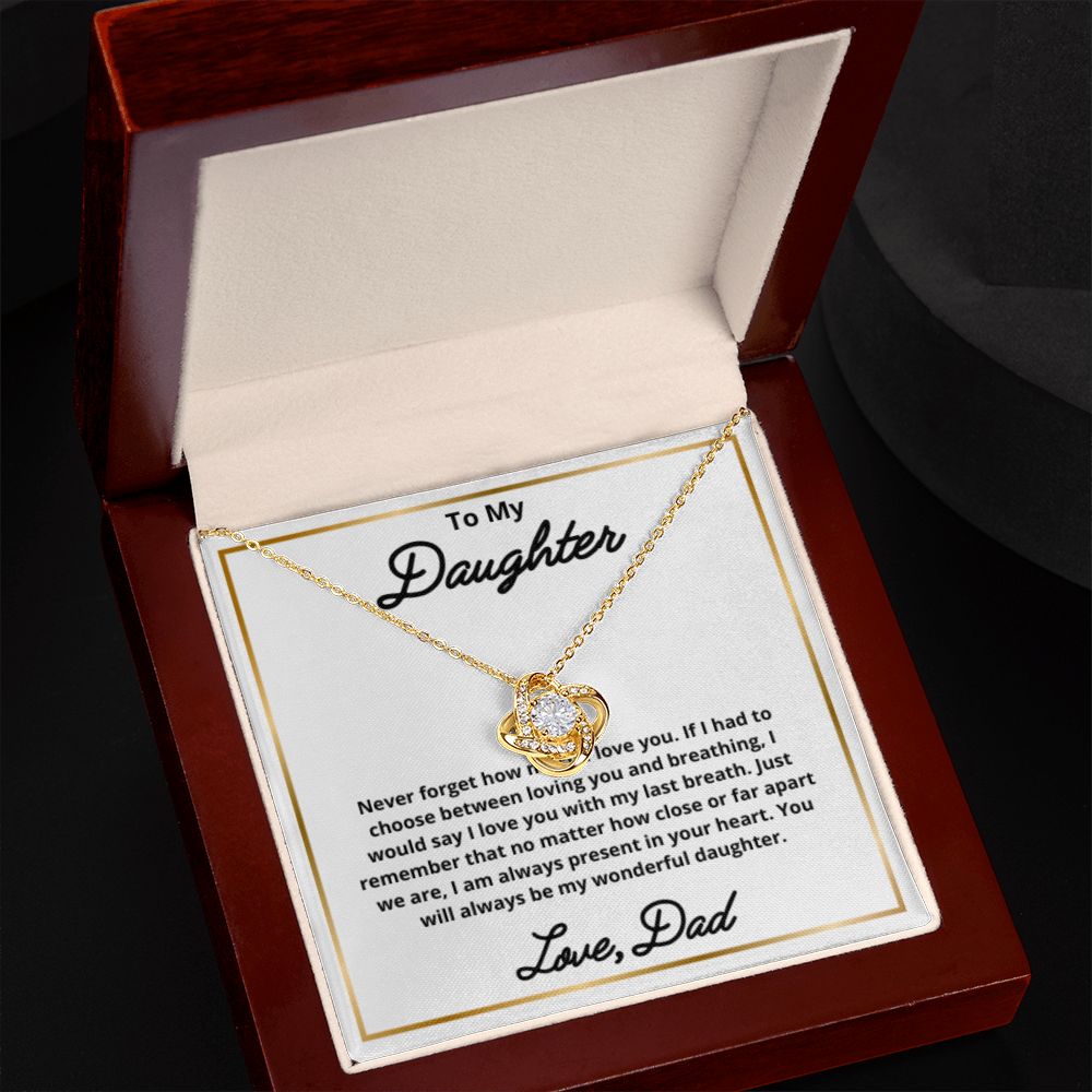 To My Daughter Necklace, Father Daughter Necklace, Father to Daughter Birthday Gift, Gifts to Daughter from Dad