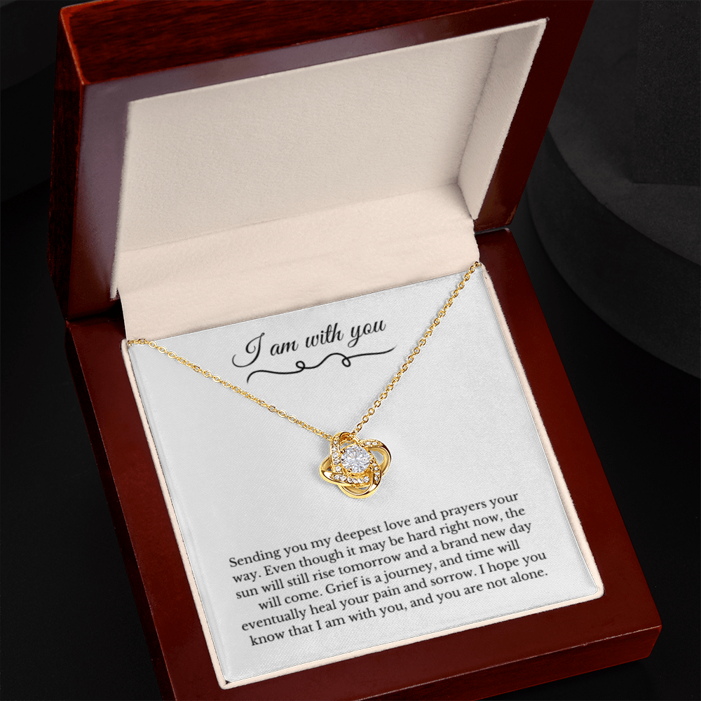 Love Knot, Dealing with Loss Gift, I am with you, Grief, Thinking of you, Bereavement Jewelry, Sympathy, Loss of Loved One Necklace, Sympathy Necklace