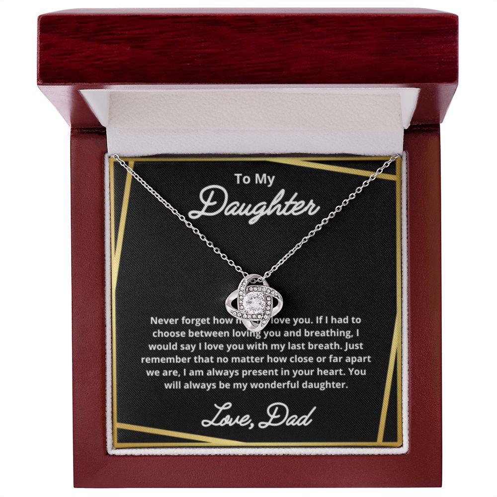To My Daughter Necklace, Father Daughter Necklace, Father to Daughter Birthday Gift, Gifts to Daughter from Dad