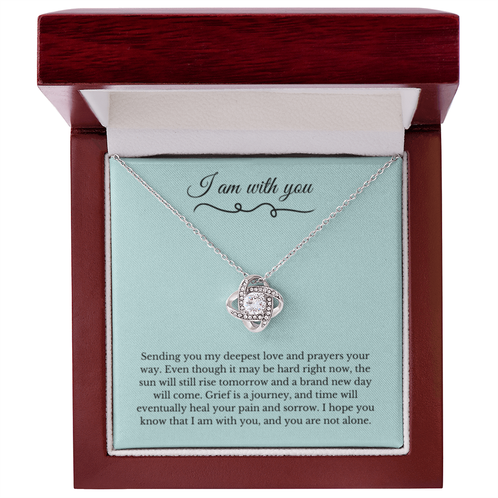 Love Knot, Dealing with Loss Gift, I am with you, Grief, Thinking of you, Bereavement Jewelry, Sympathy, Loss of Loved One Necklace, Sympathy Necklace